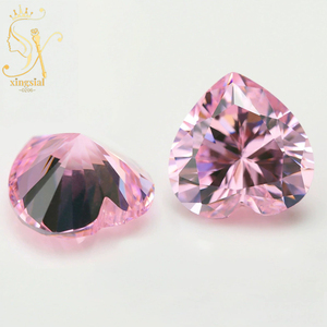 Vente en gros de pierres synthétiques en zircone cubique en forme de cœur, effet couleur et feu, pour bijoux, pierres CZ en vrac - Product Image 4