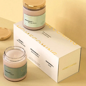 Bán buôn tùy chỉnh nến thơm bao bì bên ngoài hộp vật liệu tái chế hộp cho nến - Product Image 4