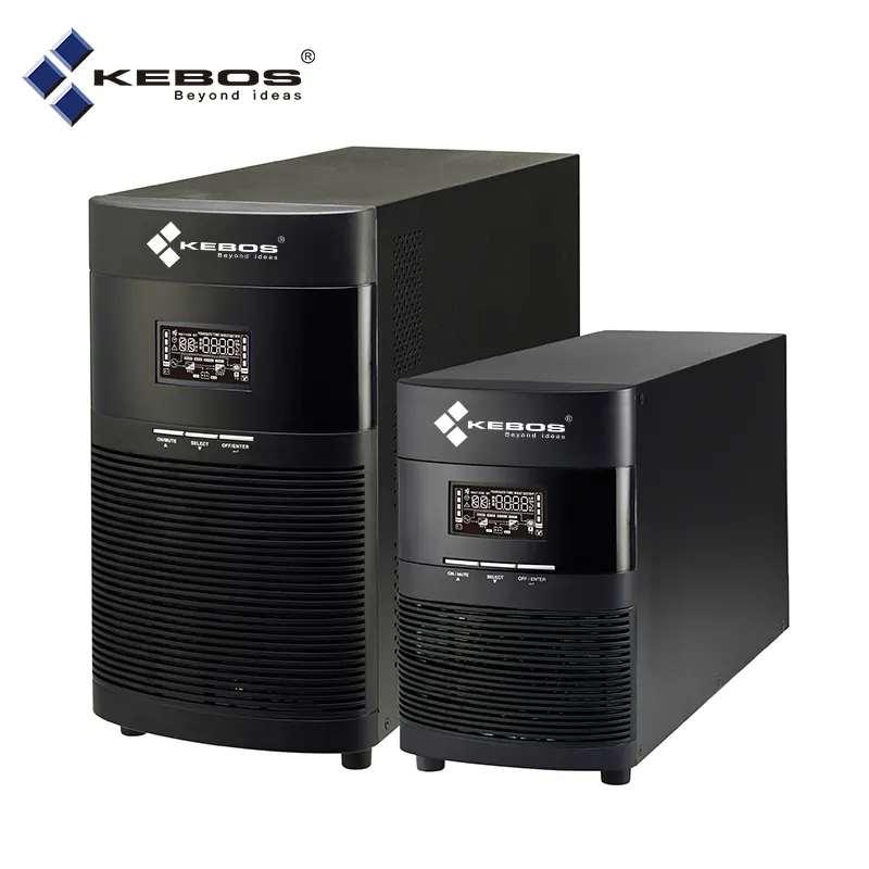 Kebos GHD11 One 3K 120V daya tinggi Lcd Panel menara UPS fase tunggal Mode Eco 3kva benar sistem Ups Online untuk solusi Cctv
