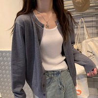 Cardigan en tricot pour femme Printemps/Automne 2026 Nouvelle Tendance Élégante Veste Pull Ample