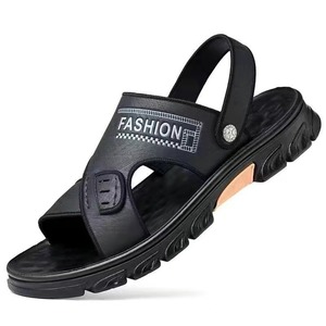 Low MOQ Flip Flops Causal PU <strong>Leather</strong> Sandals <strong>slippers</strong> for <strong>Men</strong> - Product Image 4
