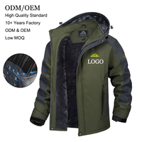 Veste d'hiver pour homme avec logo personnalisé en gros, veste de ski, veste coupe-vent pour la randonnée, veste zippée d'hiver