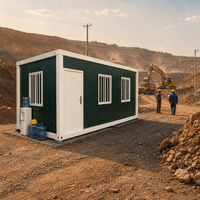 Maison préfabriquée en conteneur avec structure en acier galvanisé, murs en panneaux sandwich, certifiée CE, construction modulaire personnalisée