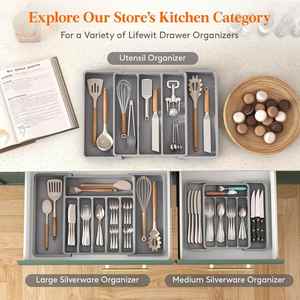 Modern Metal Kitchen <b>Drawer</b> Divider Cutlery <b>Storage</b> <b>Box</b> in Cabinets Standing Partition Knife Fork Chopsticks Rack - Product Image 5