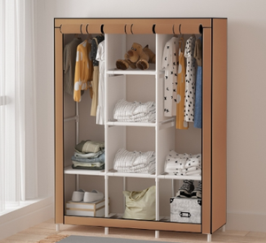 Armario de Almacenamiento Plegable Portátil, Armario de Tela No Tejida, Impermeable, Reforzado, a Prueba de Polvo, Mueble Portátil de Tela - Product Image 5