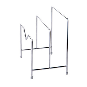 Stainless Steel Pot Lid Rack With Stand For Cutting Board And Kitchen Storage Round Shape Metal Lid Holder - Product Image 5