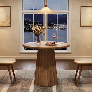 Bộ lạc Bàn Ăn Tròn nhỏ cho 2-4 người, bàn bếp 80cm với đế hình bát giác cho phòng ăn, phòng khách - Product Image 4