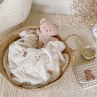 Selimut Bayi Motif Hewan Lucu Korea Semua Musim, Selimut Tidur Bayi Baru Lahir, Selimut Fleece Bordir Gaya Instagram