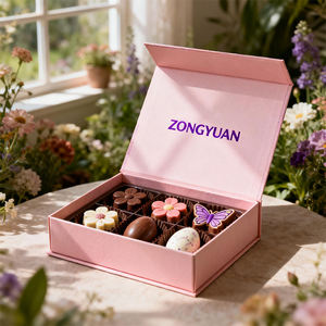 Caja de Embalaje de Chocolate Laminada de Lujo, Magnética, Impresa Personalizada con Material Biodegradable en Relieve, para Regalos y Dulces de San Valentín - Product Image 2