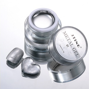 JTING Unique Custom 12colors Metal Painting Gel Polish with <b>Silver</b> Jars 5g OEM Private Brand <b>Top</b> Quality <b>Metallic</b> Gel Polish - Product Image 2
