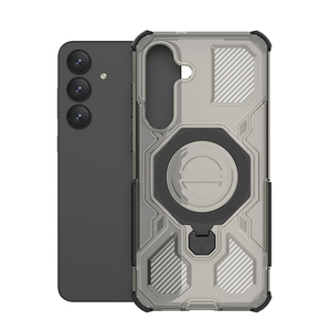 Pour S25 FE S26 <span class=keywords><strong>Plus</strong></span> Étui de téléphone transparent résistant aux chocs en TPU+PC de luxe 360 Durable Charge magnétique sans fil Métal - Product Image 1