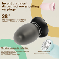 Bouchons d'oreilles pliables en silicone souple EP090, isolation acoustique à coussin d'air, réutilisables, réduction du bruit, anti-ronflement pour le sommeil