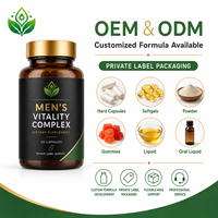 Complément alimentaire pour la vitalité masculine, marque privée OEM, 60 capsules, pour l'énergie et le bien-être quotidiens.