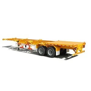 Nhà máy tiện ích xe 3 trục 20 ft 40 feet tự loader container Trailer Side nâng lên Nâng Container Skeleton Trailer bán