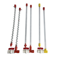 Kit de régulation de pression pour ligne d'abreuvement avicole avec tube de niveau d'eau et valve de purge d'air pour l'abreuvement par pipette des poulets et cailles en élevage