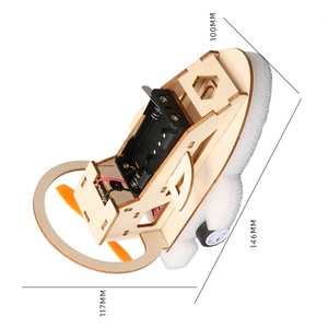 OKYN-G9181 Kit Científico de Hovercraft Eléctrico de Madera DIY, Juguete STEM con Amortiguación de Aire para Niños, Aprendizaje en Casa y Escuela - Product Image 5