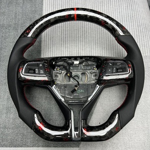Volante de Fibra de Carbono Personalizado para <span class=keywords><strong>Maserati</strong></span> Ghibli, Volante de Carreras con Base Plana, Costuras de Cuero Personalizadas OEM - Product Image 6