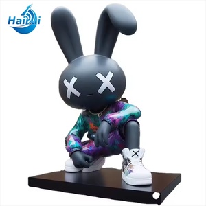 Estátua de Personagem de Desenho Animado Personalizada Mascote Grande Ornamento Decorativo Escultura de Coelho em Arte Pop Eletroplated - Product Image 6