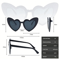 Lunettes de fête en forme de cœur YACHEN, effet cœur, lunettes de fête à diffraction pour les décorations de fête de célibataire, cadeau de la Saint-Valentin