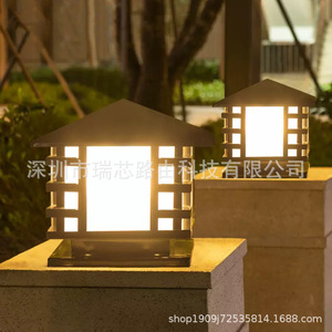 ไฟเสาพลังงานแสงอาทิตย์กันน้ำ ไฟ LED สำหรับสวนกลางแจ้ง วิลล่า ประตูรั้ว ลานบ้าน ประตูทางเข้า รั้ว โคมไฟ - Product Image 2