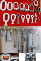 Acier au carbone forgé crochet de queue de porc boulon