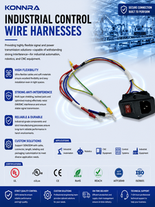 Industriële besturingskast draadboomconnector kabelassemblage op maat gemaakte signaal- en stroomtransmissiekabel - Product Image 1