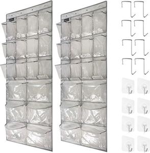 Sac de rangement à 18 compartiments (12x6) en maille fine, à suspendre derrière la porte - Product Image 4