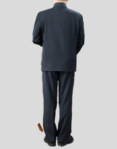 Ensemble de costumes chinois pour hommes en gros : <span class=keywords><strong>Veste</strong></span> Zhongshan à simple boutonnage et pantalon (2 pièces) - Product Image 5