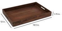 Rectangle moderne écologique grande vaisselle décoration de la maison en bois servant des plateaux en bois de luxe