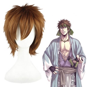 วิกผมคอสเพลย์อนิเมะสังเคราะห์งานปาร์ตี้ฮาโลวีนสีน้ำตาล MSN Bobo sabaku NO Gaara 35cm - Product Image 1