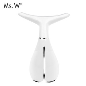 La sra. W nuevo Anti-envejecimiento máquina de elevación de la piel para el cuello iónica cuello vibración delfín masajeador - Product Image 2