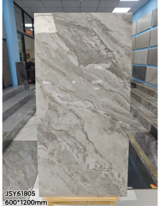 Azulejos de Mármol Gris de Lujo con Textura Dorada de 60x120 cm, Piso Moderno con Textura Dorada para Interiores, Vestíbulo de Hotel, Sala de Estar, Paredes, Uso Doméstico - Product Image 1