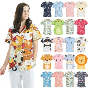 Uniforme Médico <span class=keywords><strong>de</strong></span> Manga Corta para Mujer con Logotipo Personalizado, Conjunto <span class=keywords><strong>de</strong></span> <span class=keywords><strong>Trabajo</strong></span> <span class=keywords><strong>de</strong></span> Enfermería Resistente para Hospital - Product Image 2