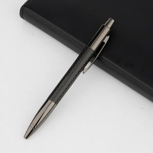 Di alta qualità Kasun nuovo arrivo in vera fibra di carbonio penna a sfera retrattile in metallo pieno con LOGO inciso 1.0mm Refill - Product Image 3