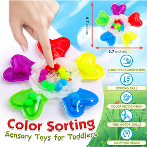 Giocattoli di smistamento a colori Montessori per i più piccoli-attività di apprendimento di abbinamento sensoriale giocattoli educativi in età prescolare - Product Image 5