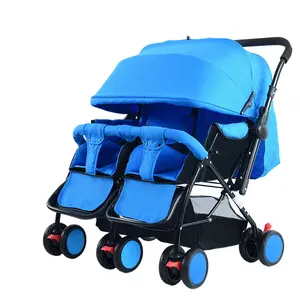 Wholesale two seats baby cart one step brake luxury 3 in 1 twins baby stroller