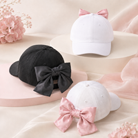 Casquette de baseball en coton 6 panneaux Dymf personnalisée de haute qualité pour femme, avec grand nœud en satin, style streetwear, chapeau de soleil, logo OEM