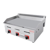 Plancha de Comptoir Commerciale à Gaz en Acier Inoxydable pour Restaurant Fast Food, Gril BBQ à Gaz GPL