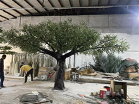Grand olivier artificiel en plastique pour l'extérieur, arbre d'olivier artificiel, grand olivier artificiel, faux olivier