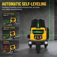 Kit de niveau laser populaire et durable, ensemble complet avec pièces assorties, auto-nivelant, résistant à l'usure pour le nivellement des terrains en génie civil