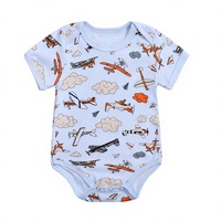 Baby Neugeborenen Niedlicher Strampler Säuglings-Bodysuit Reine Baumwolle Knopfverschluss Schmetterling/Blumenmuster Europäisch-Amerikanischer Stil