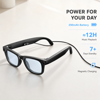 Smarte Brille Tragbare Brillen mit Videoaufnahme IP66 Wasserdicht KI-Echtzeit-Übersetzung für Fitness und Alltag