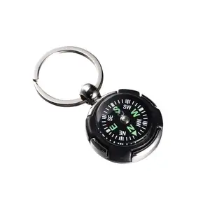 Mini Compass Keychain for Camping Climbing Hiking Traveling Tyre Shaped Small Keychain Pocket Style Metal Compass Fun Keychain