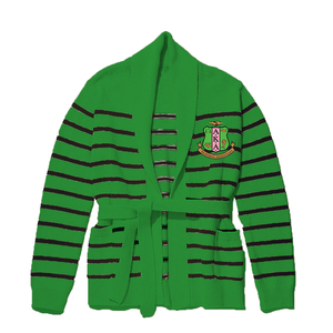 Cardigan à col rond pour femme, manches longues, tricoté, style hiver, 100% polyester, coupe classique, style streetwear, broderie - Product Image 1