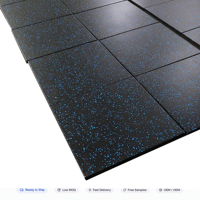 Dalles de sol en caoutchouc emboîtables haute densité de 20 mm, antidérapantes et insonorisantes, pour salle de sport, avec granulés EPDM