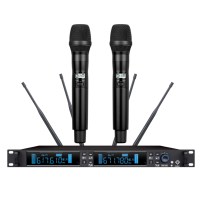 Ensemble de microphones sans fil TRAIS Performance : Micros portables, cravate et serre-tête avec système d'amplification d'antenne à véritable diversité