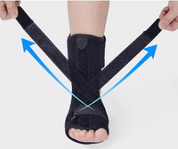 Attelle de nuit pour tendon d'Achille, stabilisateur de cheville, support réglable avec plaque en aluminium, en Spandex et Nylon, soutien de la cheville