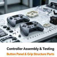 Cetakan Injeksi Kustom OEM ABS PC untuk Panel Tombol Pelindung Elektronik Pengontrol Game, Perakitan Pabrik Cetakan Dalam Negeri