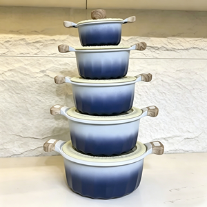 Ensemble de casseroles en aluminium antiadhésif de qualité supérieure, 10 pièces, 16-32 cm, avec couvercle en verre, ensemble de casseroles universel, vente en gros - Product Image 5