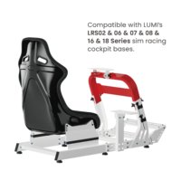 Chaise de jeu simulateur de course LRA01-BS03, siège baquet compact en tissu coton pour bases de simulateur